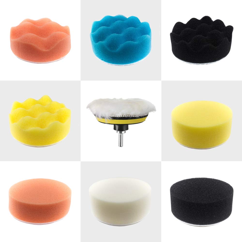 CANOPUS Buffing Pads, Polishing Pad Kit, Buffer for Car Detailing, Polishing Wheel for Drill, Car Polishers and Buffers Kit for Sanding, Polishing, Waxing & Sealing Glaze, 3 inch, 11 Pieces - Image 7